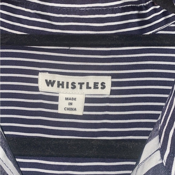 Whistles plain weave, sash, stripes, short sleeves, unlined dress. - Picture 8 of 11